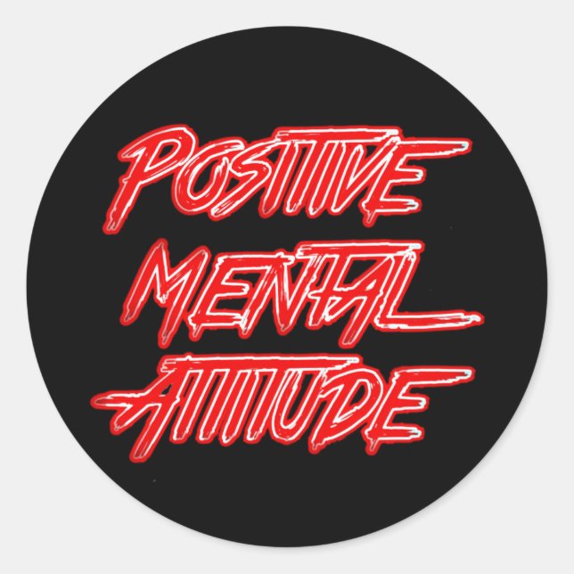 Adesivo de atitude mental positivo (Frente)