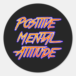 Adesivo de atitude mental positivo