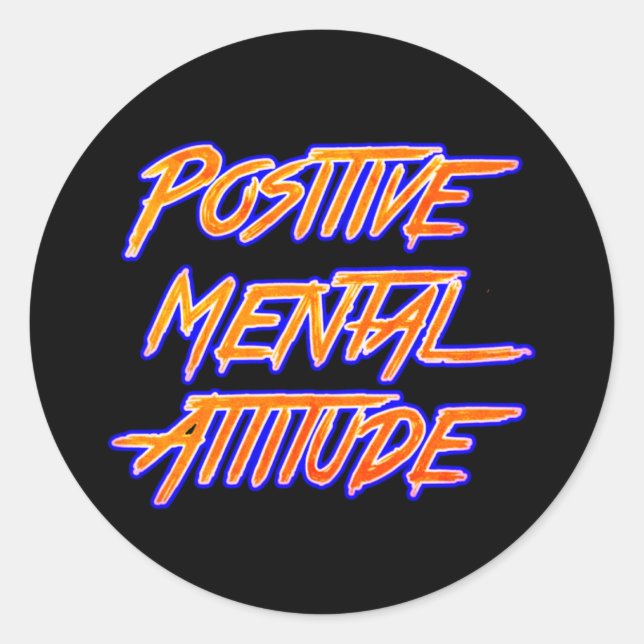 Adesivo de atitude mental positivo (Frente)