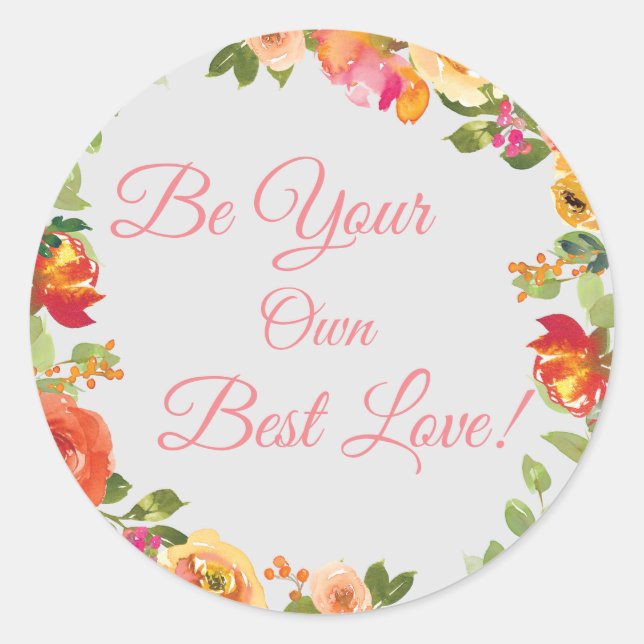 Adesivo de autoluva floral de aquarela (Frente)