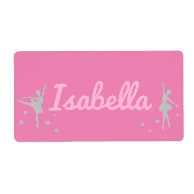 Adesivo de Bailarina Personalizado Nome (Frente)