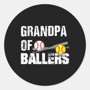 Adesivo De Ballers Funny Baseball Softball Dia de os pais 