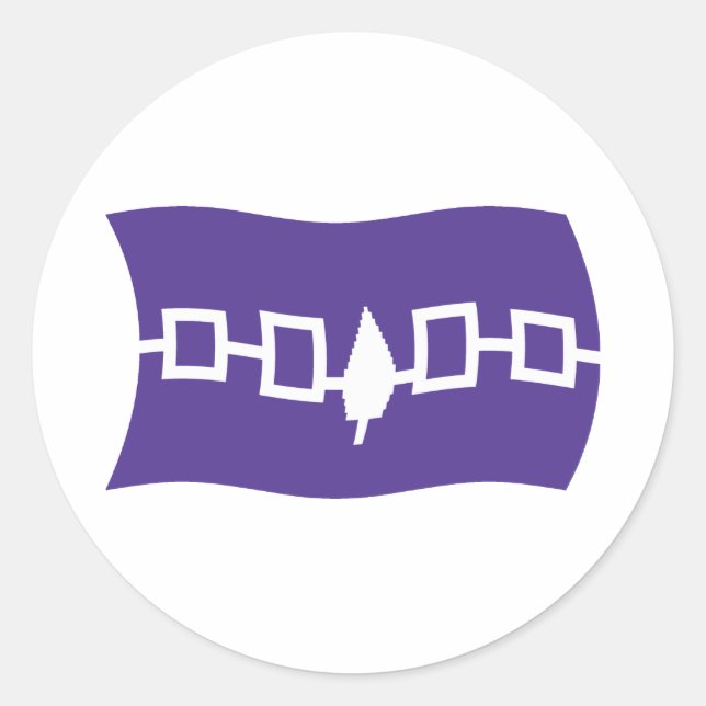 Adesivo de bandeira da Confederação Iroquesa (Frente)