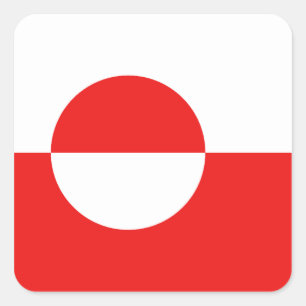 Adesivo de bandeira da Gronelândia