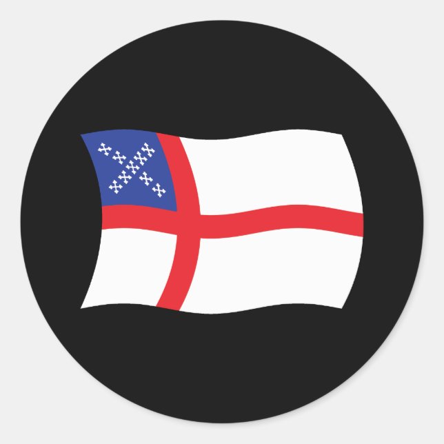 Adesivo de bandeira da Igreja Episcopal dos EUA (Frente)