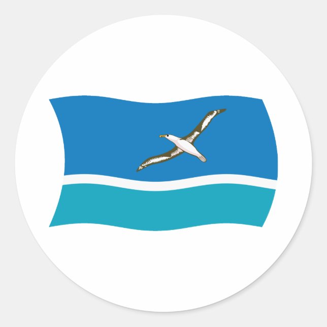 Adesivo de bandeira da Ilha de Midway (Frente)