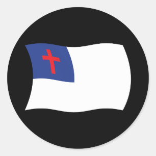 Adesivo de bandeira da religião cristã