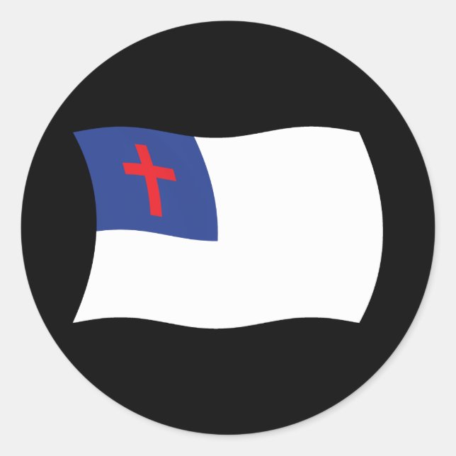 Adesivo de bandeira da religião cristã (Frente)