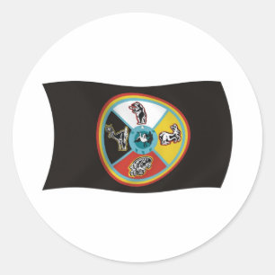 Adesivo de bandeira da tribo Sault Ste. Marie