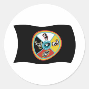 Adesivo de bandeira da tribo Sault Ste. Marie