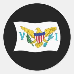 Adesivo de bandeira das Ilhas Virgens dos EUA