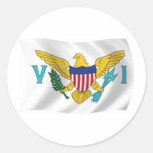 Adesivo de bandeira das Ilhas Virgens dos EUA
