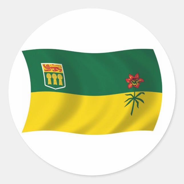 Adesivo de Bandeira de Saskatchewan (Frente)