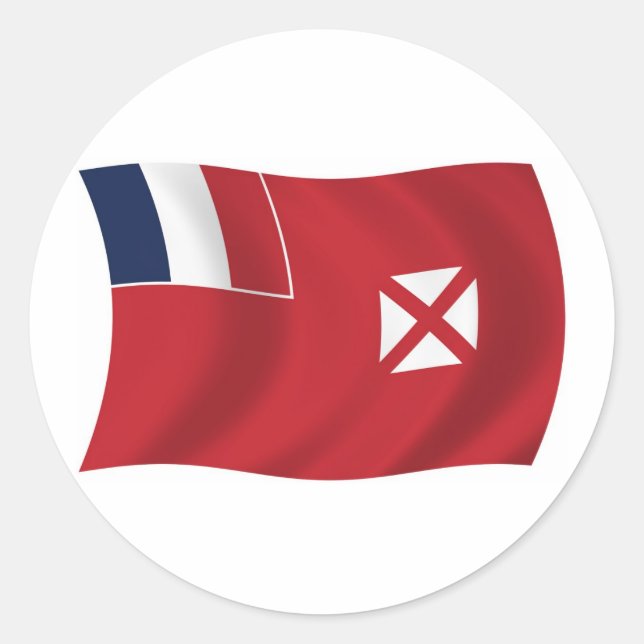 Adesivo de bandeira de Wallis e Futuna (Frente)