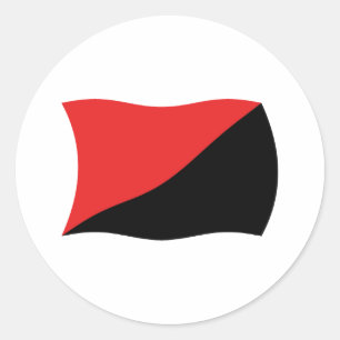 Adesivo de Bandeira do Anarco-Sindicalismo