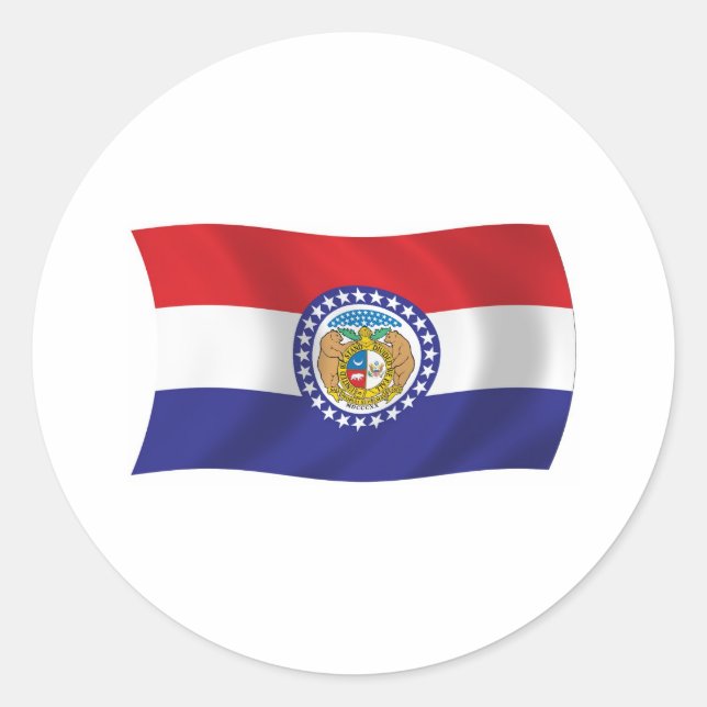 Adesivo de Bandeira do Missouri (Frente)