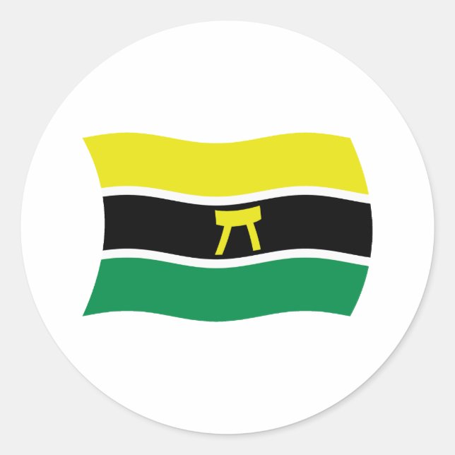 Adesivo de bandeira do povo Ashanti (Frente)