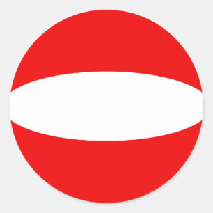 Adesivo de Bandeira Fisheye da Áustria