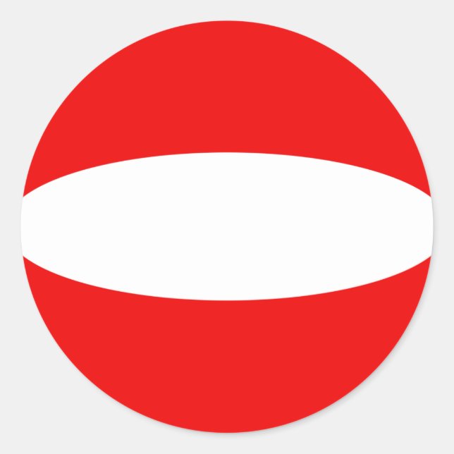 Adesivo de Bandeira Fisheye da Áustria (Frente)