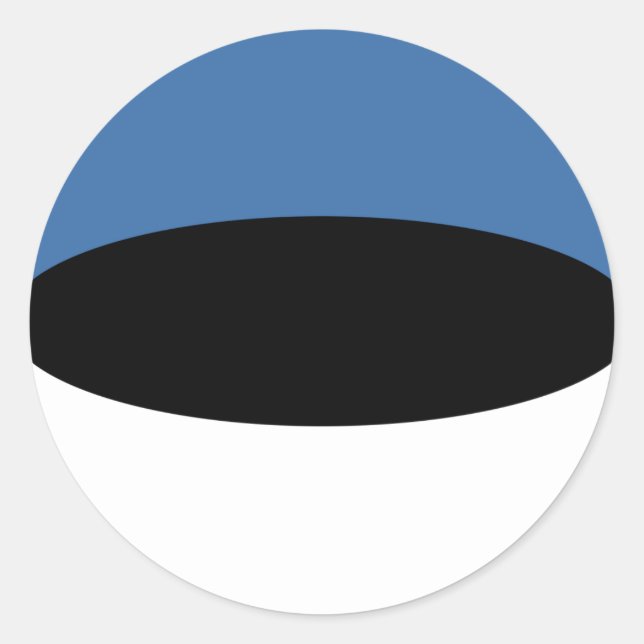 Adesivo de Bandeira Fisheye da Estônia (Frente)