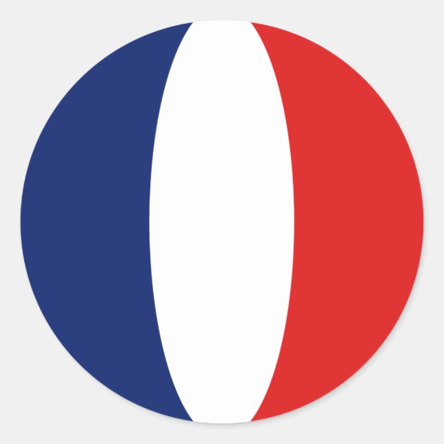 Adesivo de Bandeira Fisheye da França (Frente)