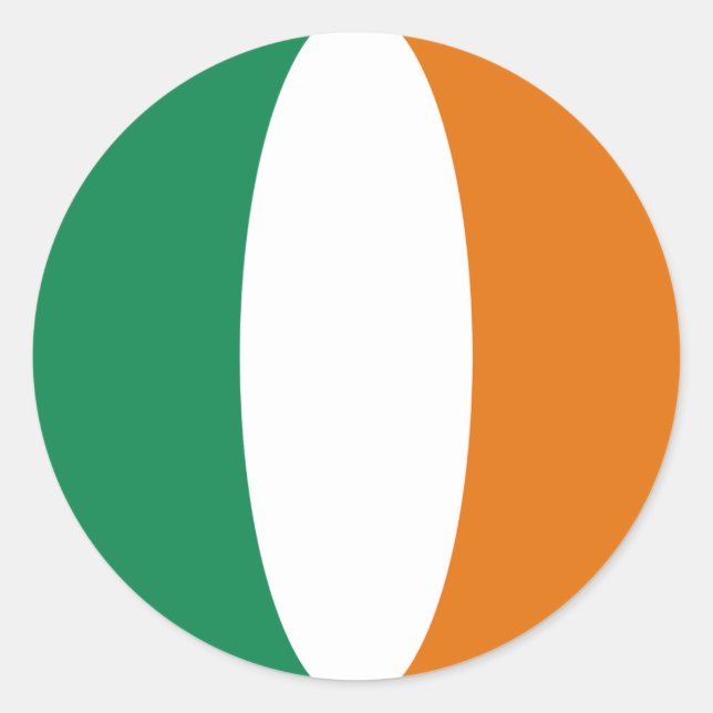 Adesivo de Bandeira Fisheye da Irlanda (Frente)