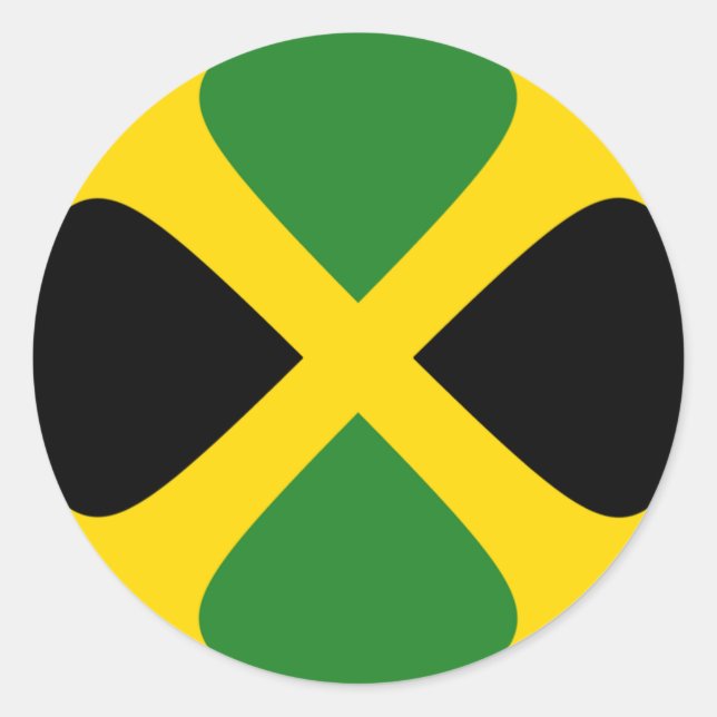 Adesivo de Bandeira Fisheye da Jamaica (Frente)