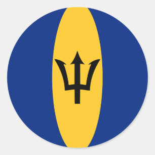 Adesivo de Bandeira Fisheye de Barbados
