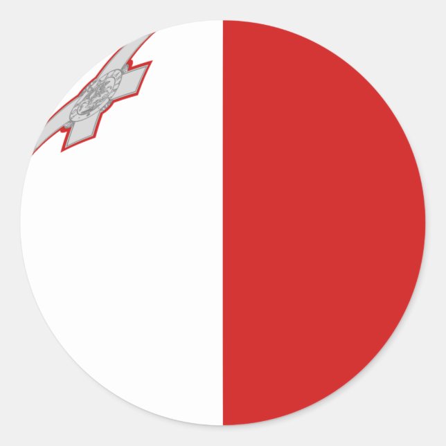 Adesivo de Bandeira Fisheye de Malta (Frente)