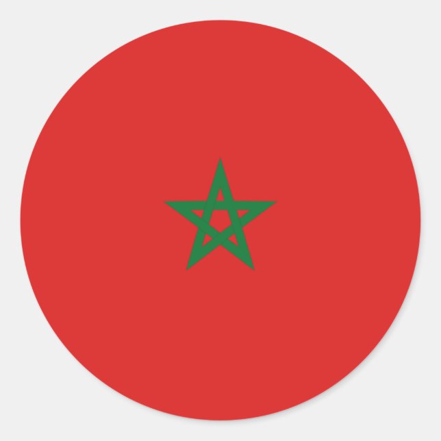 Adesivo de Bandeira Fisheye de Marrocos (Frente)