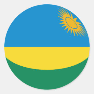 Adesivo de Bandeira Fisheye de Ruanda