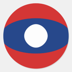 Adesivo de Bandeira Fisheye do Laos