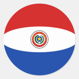 Adesivo de Bandeira Fisheye do Paraguai