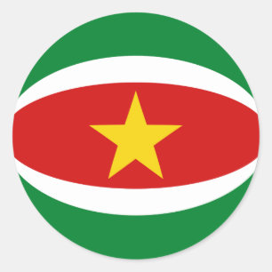 Adesivo de Bandeira Fisheye do Suriname