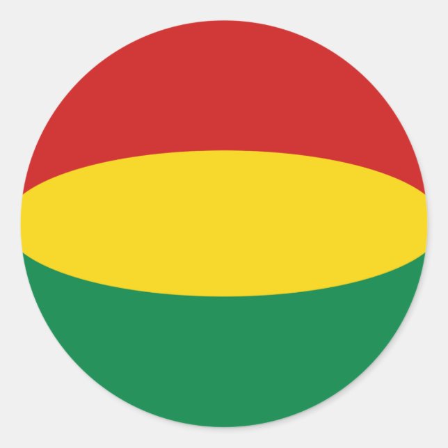 Adesivo de Bandeira Olho de Peixe da Bolívia (Frente)