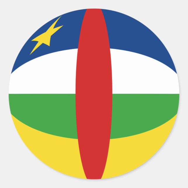 Adesivo de bandeira olho de peixe da Centrafrique (Frente)
