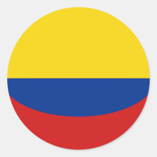 Adesivo de Bandeira Olho de Peixe da Colômbia