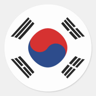 Adesivo de bandeira olho de peixe da Coreia do Sul