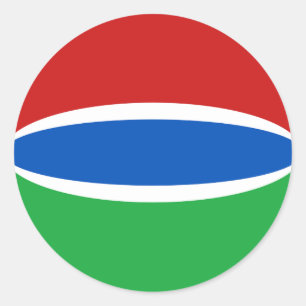 Adesivo de Bandeira Olho de Peixe da Gâmbia