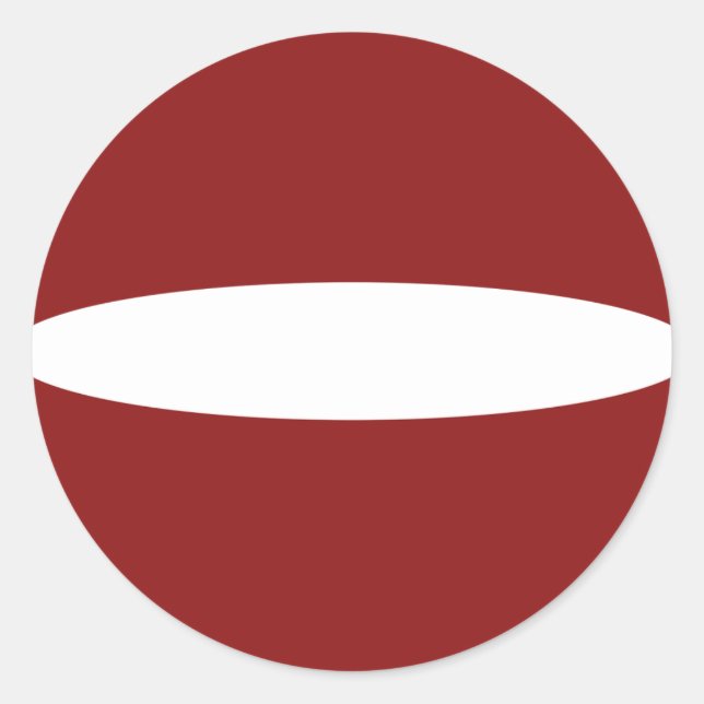 Adesivo de bandeira olho de peixe da Letônia (Frente)