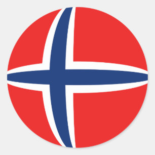 Adesivo de Bandeira Olho de Peixe da Noruega