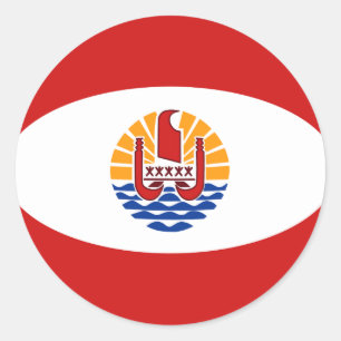 Adesivo de bandeira olho de peixe da Polinésia Fra
