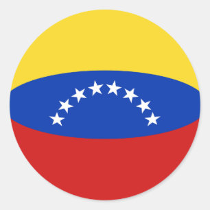 Adesivo de Bandeira Olho de Peixe da Venezuela