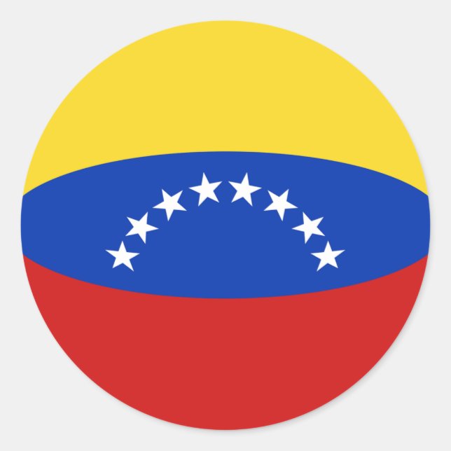 Adesivo de Bandeira Olho de Peixe da Venezuela (Frente)