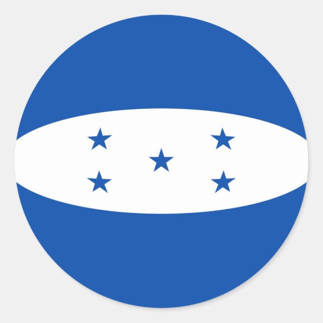Adesivo de Bandeira Olho de Peixe de Honduras (Frente)
