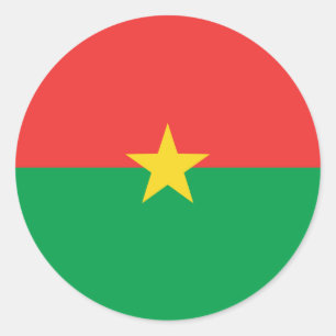 Adesivo de bandeira olho de peixe do Burquina Fass