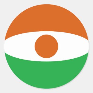 Adesivo de Bandeira Olho de Peixe do Níger