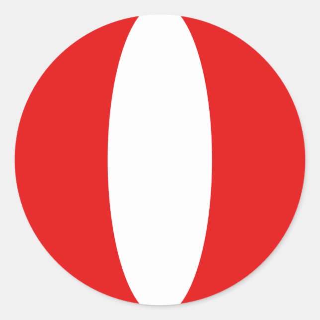 Adesivo de Bandeira Olho de Peixe do Peru (Frente)