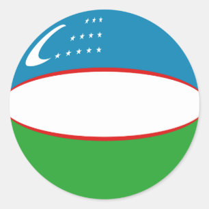 Adesivo de bandeira olho de peixe do Uzbequistão
