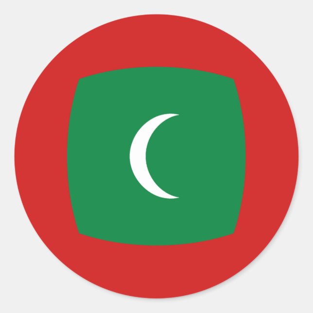 Adesivo de Bandeira Olho de Peixe Maldivas (Frente)
